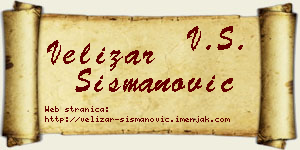 Velizar Šišmanović vizit kartica